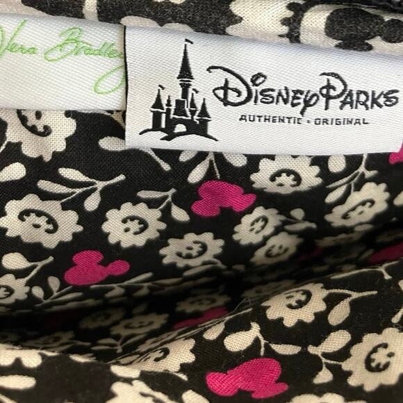 Vera Bradley Walt Disney Mickey Mouse Black White Pink Quilted Crossbody Bag - Picture 4 of 6